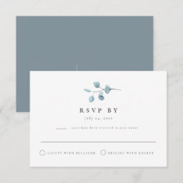Invitación ARYA Rustic Eucalyptus Greenery RSVP Postcard