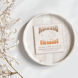 Invitación Asado de Cerdo Rústico