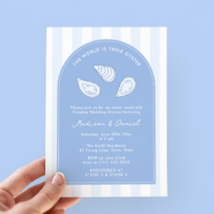 Invitación Asado de ostras de la Elegant Arch para parejas y