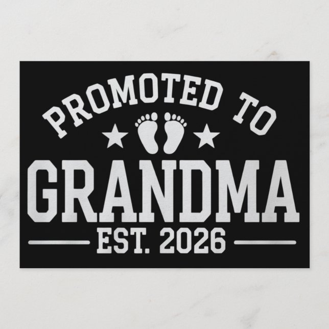 Invitación Ascendida a abuela est. 2026 Abuelos Bebé  (Anverso)