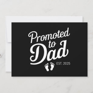 Invitación Ascendido a Papá EST 2025 Divertido Pronto a Ser P