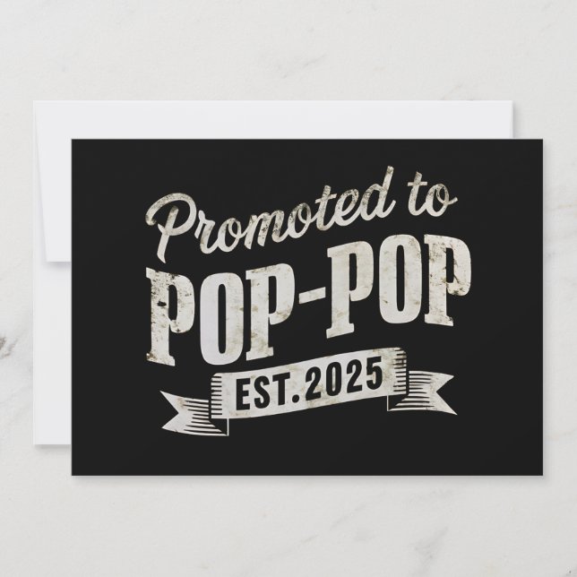 Invitación Ascendido a Pop-Pop Est 2025 Primera Vez Pop-Pop (Anverso)