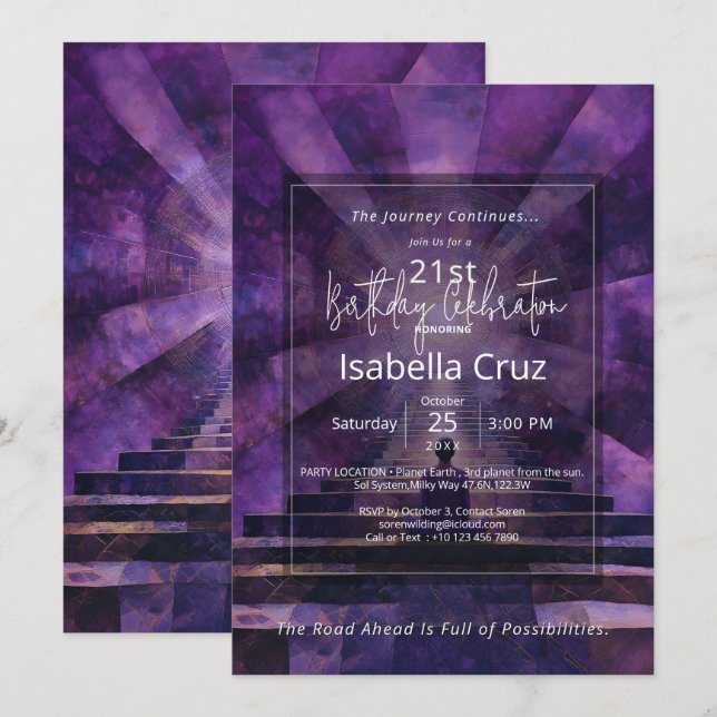 Invitación Ascenso Interior | Diseño Visionario (Anverso / Reverso)