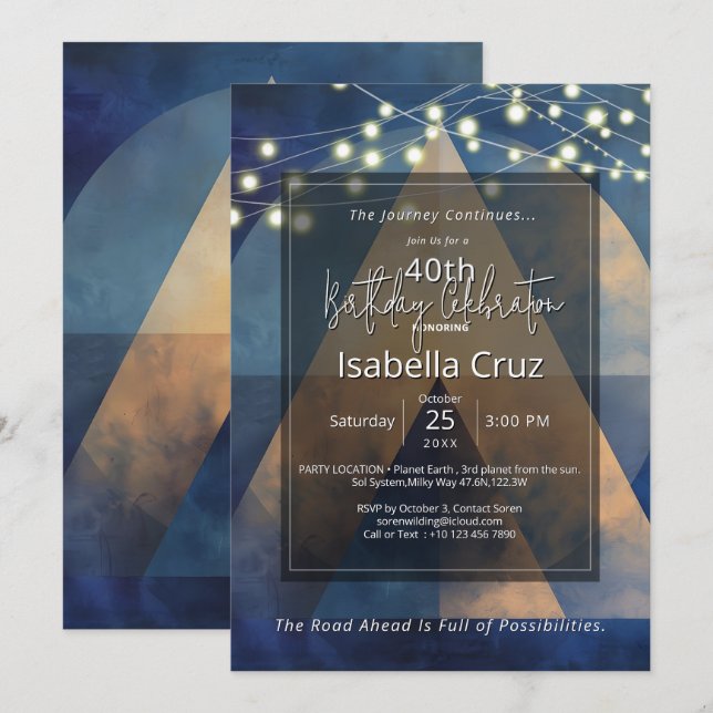 Invitación Ascenso Tranquilo | Diseño Minimalista (Anverso / Reverso)