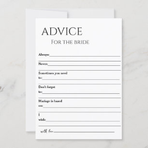 Invitación Asesoramiento minimalista para la novia