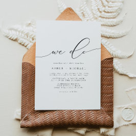 Invitación ASHER Elegant Calligraphy Script We Do Boda