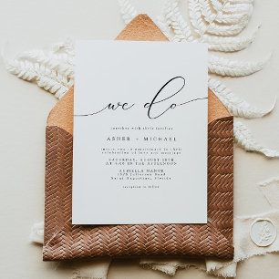 Invitación ASHER Elegant Calligraphy Script We Do Boda