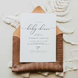 Invitación ASHER Modern Elegant Calligraphy Baby Shower