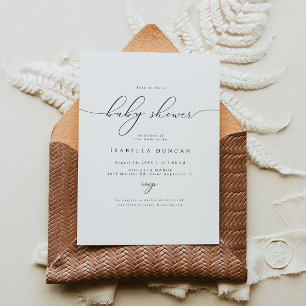 Invitación ASHER Modern Elegant Calligraphy Baby Shower