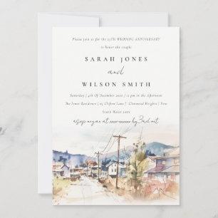 Invitación Asheville Carolina del Norte Scape Boda Aniversari