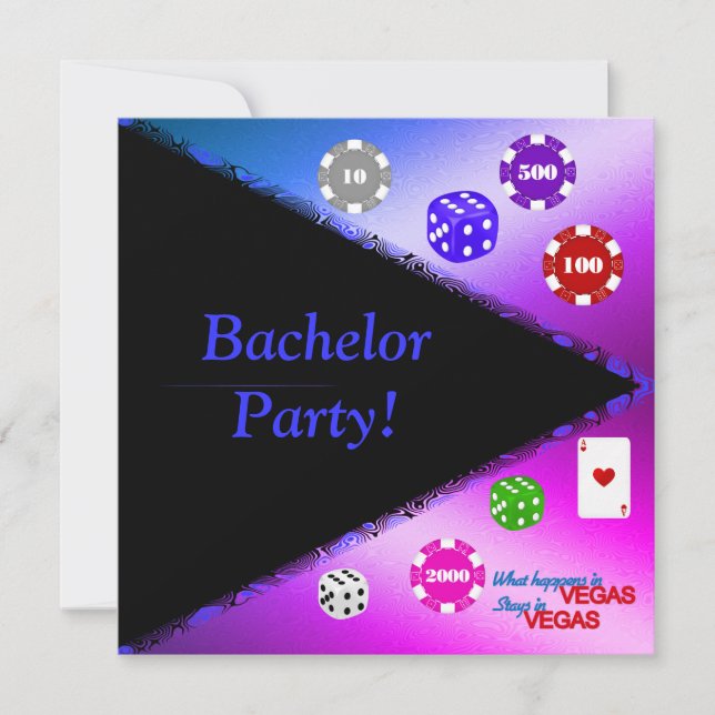 Invitación ASÍ ES COMO ROLL BACHELOR INVITATION gradient (Anverso)