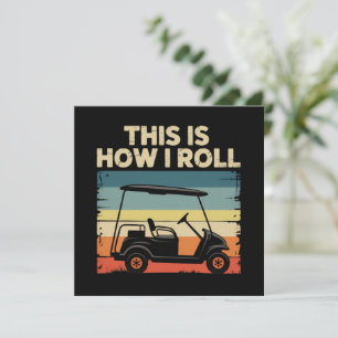 Invitación Así es como ruedo divertido carrito de golf golfis