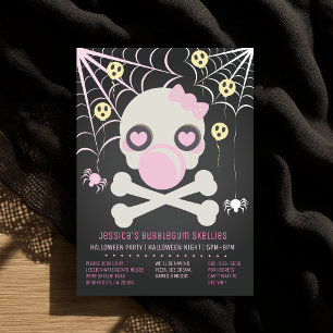 INVITACIÓN ASÍ QUE CUTE PINK BUBBLEGUM HABILITA A HALLOWEEN P