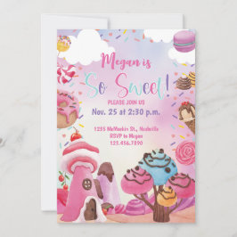 Invitación Así que dulce dulce dulce dulce de cumpleaños 1 du