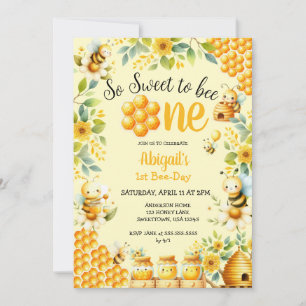 INVITACIÓN ASÍ QUE DULCE POR SER UN PRIMER CUMPLEAÑOS