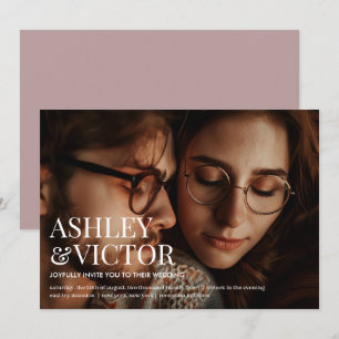 Invitación Así Que Enamorado Boda de fotografía moderno y sim