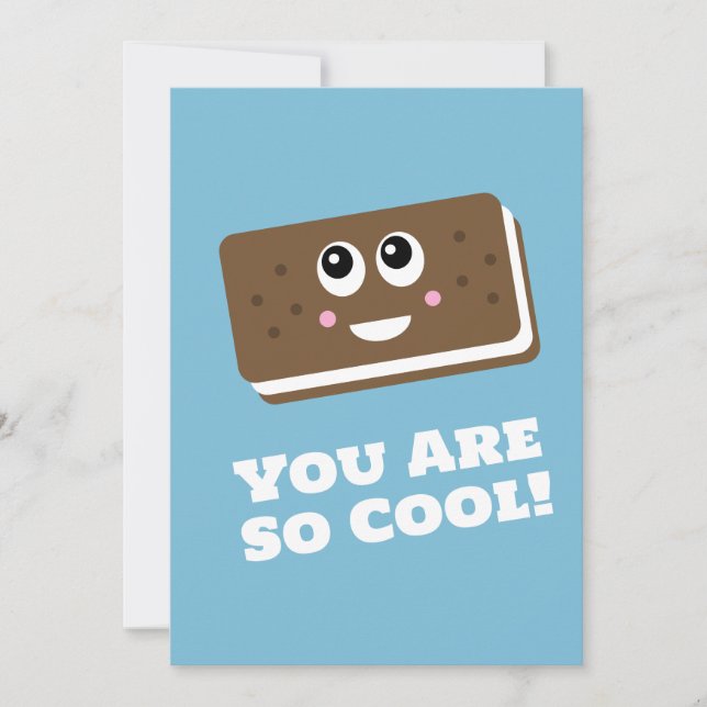Invitación Así que Guay Ice Cream Sandwich Card (Anverso)