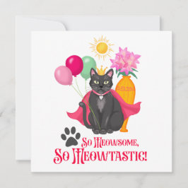 Invitación Así Que Meowsome, ¡tan meowtastic!