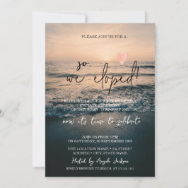 Invitación Así que Nos Fugamos,Boda de Elopement en Playa Tro