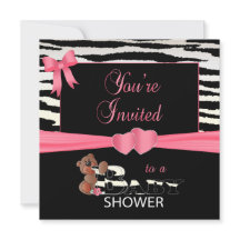 Así que rayas rosadas y de cebra para un Baby Show