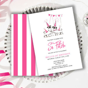Invitación Así que reúna la fiesta de cumpleaños rosado de ca
