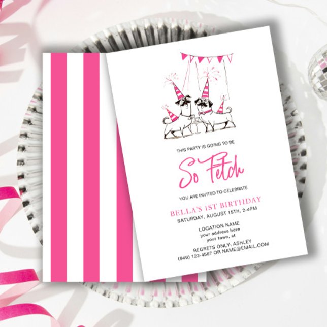Invitación Así que reúna la fiesta de cumpleaños rosado de ca (Subido por el creador)