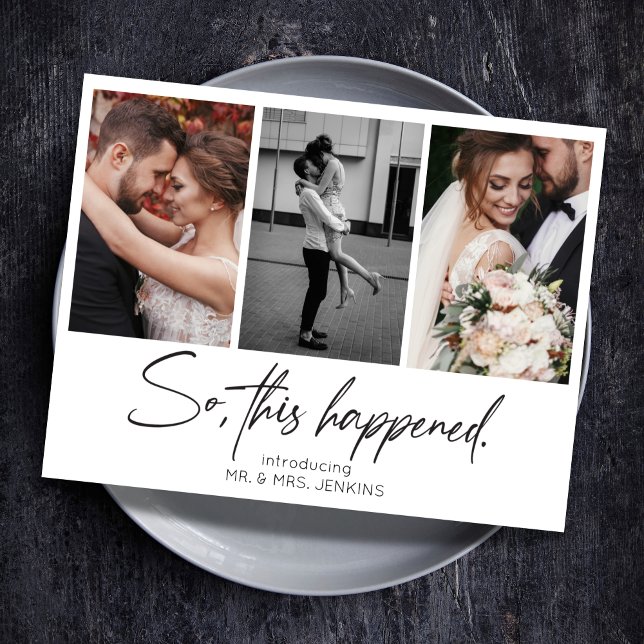 Invitación Así sucedió Galería Multi Foto Elopement (Subido por el creador)