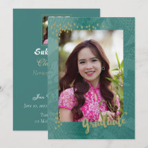 Invitación asiática de graduación fotográfica