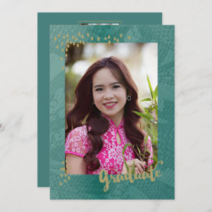 Invitación asiática de graduación fotográfica