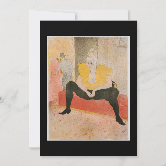 Invitación Asiento de Toulouse-Lautrec - Mademoiselle Cha-u-k (Anverso)