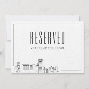 Invitación Asiento especial reservado   Baltimore Boda