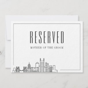 Invitación Asiento especial reservado   Boda de Pittsburgh