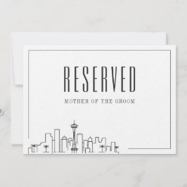 Invitación Asiento especial reservado | Boda de Seattle