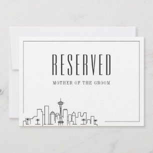 Invitación Asiento especial reservado   Boda de Seattle