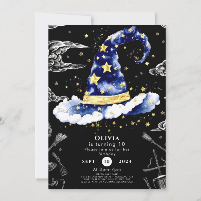 Invitación Asistente caprichoso para pasarlo bien (Anverso)