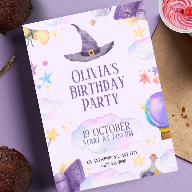 Invitación Asistente Chicas mágicos Invita de fiesta de cumpl (Subido por el creador)