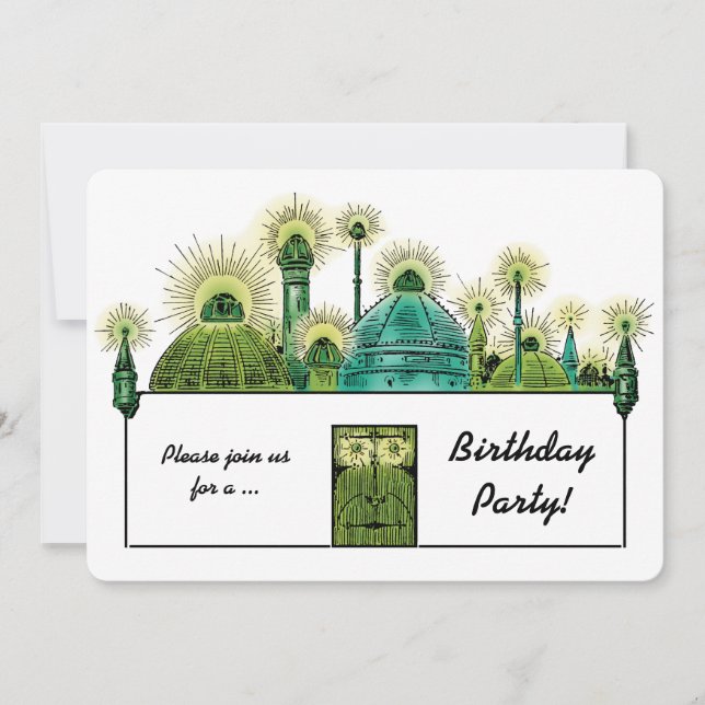 Invitación Asistente de cosecha de oro, fiesta de cumpleaños  (Anverso)