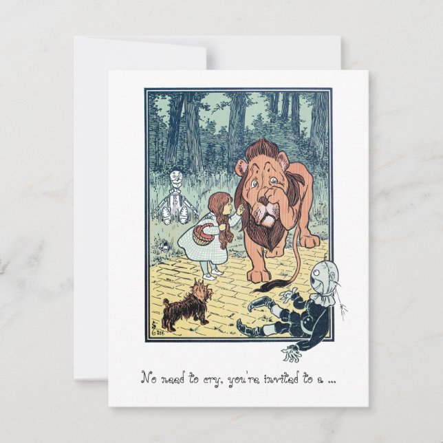 Invitación Asistente de cosecha de Oz. Dorothy, fiesta de cum (Anverso)