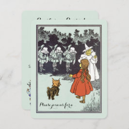 Invitación Asistente de cosecha de Oz Dorothy Munchkins Cumpl