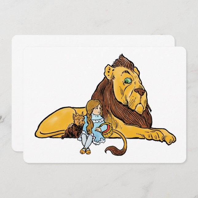 Invitación Asistente de cosecha de Oz, Dorothy y Toto Invitac (Anverso / Reverso)