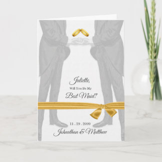 Invitación Asistente gay Boda solicita dos novios