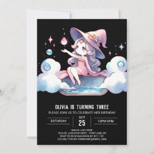 Invitación Asistente Minimalista de Fantasy Cumpleaños