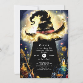 Invitación Asistente para acuarela encantada Cumpleaños