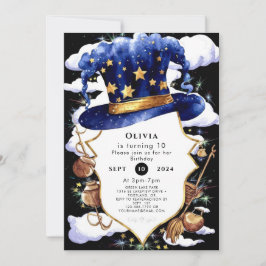 Invitación Asistente para acuarela sinusal Pastel Cumpleaños