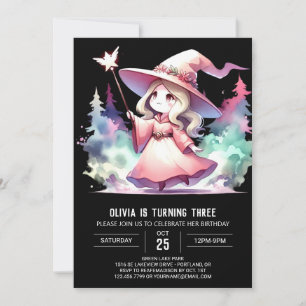 Invitación Asistente para Cute Watercolor Cumpleaños