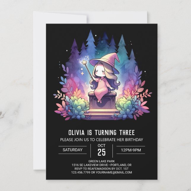 Invitación Asistente para dulces modernos Cumpleaños (Anverso)