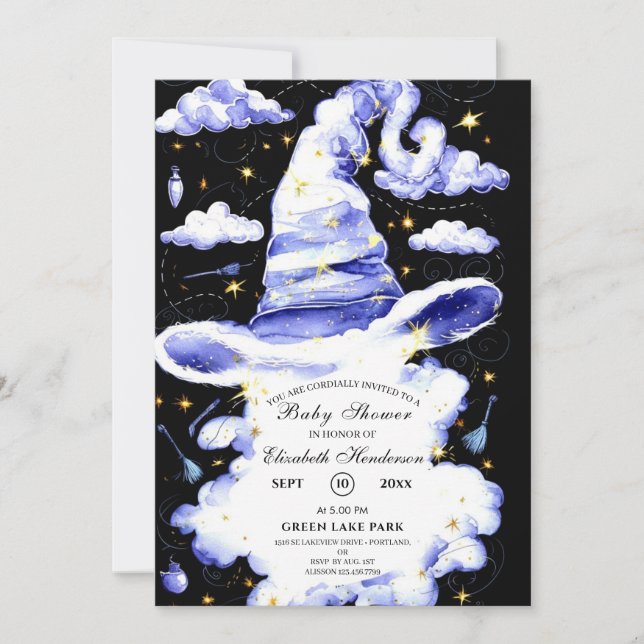 Invitación Asistente para Gorra de Baby Shower (Anverso)