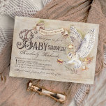 Invitación Asistente para lechuza mágica Baby Shower de cuent<br><div class="desc">Crea una ducha mágica para bebés con hechizos e historias de fantasía,  empezando con esta invitación única a la imagen de búho del asistente</div>