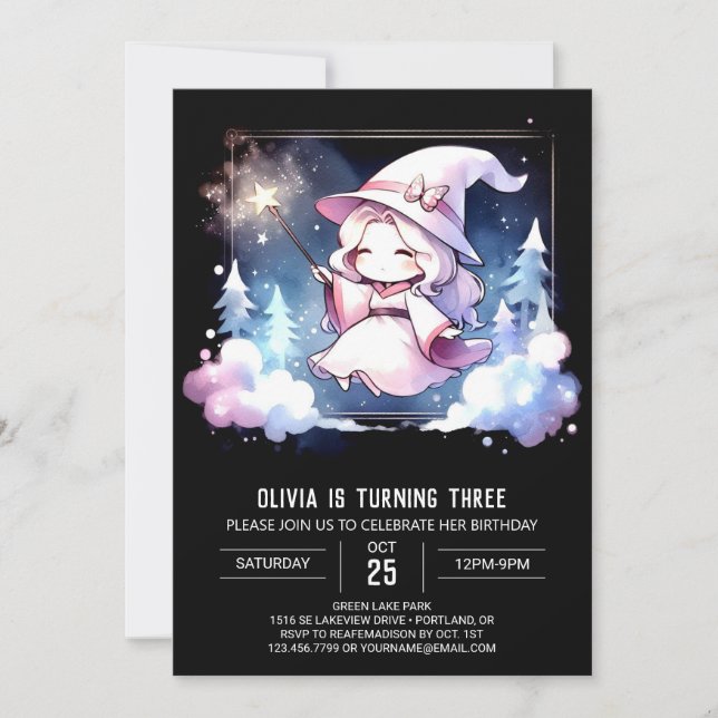 Invitación Asistente para niños caprichosos Cumpleaños (Anverso)