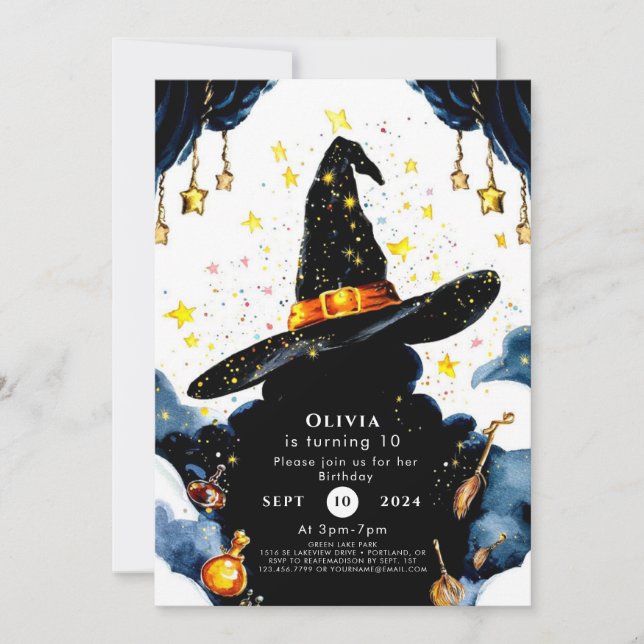 Invitación Asistente para pasteles de niños encantados Cumple (Anverso)